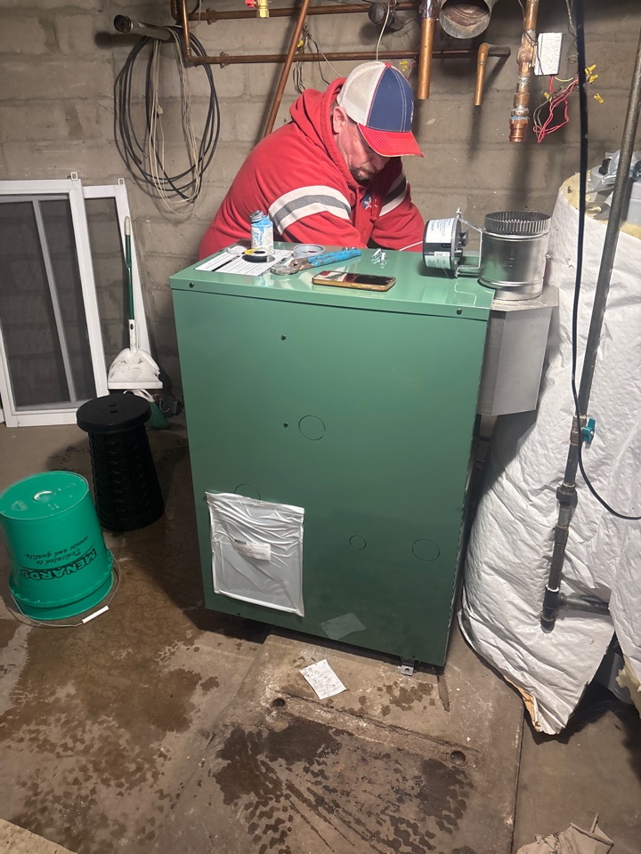 Installing new boiler.