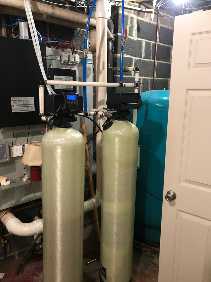 Water softener and neutralizer installation