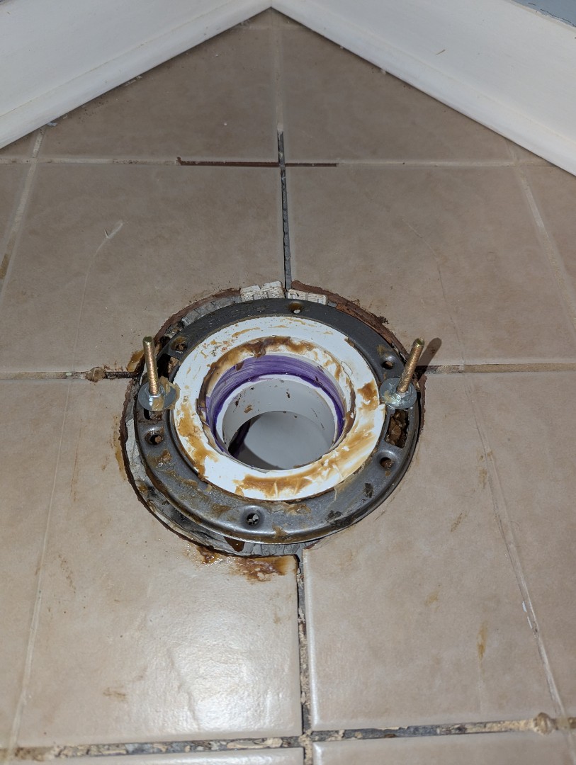 install new toilet flange. toilet flange replacement. PlumbPRO Services. Oreland, PA. 