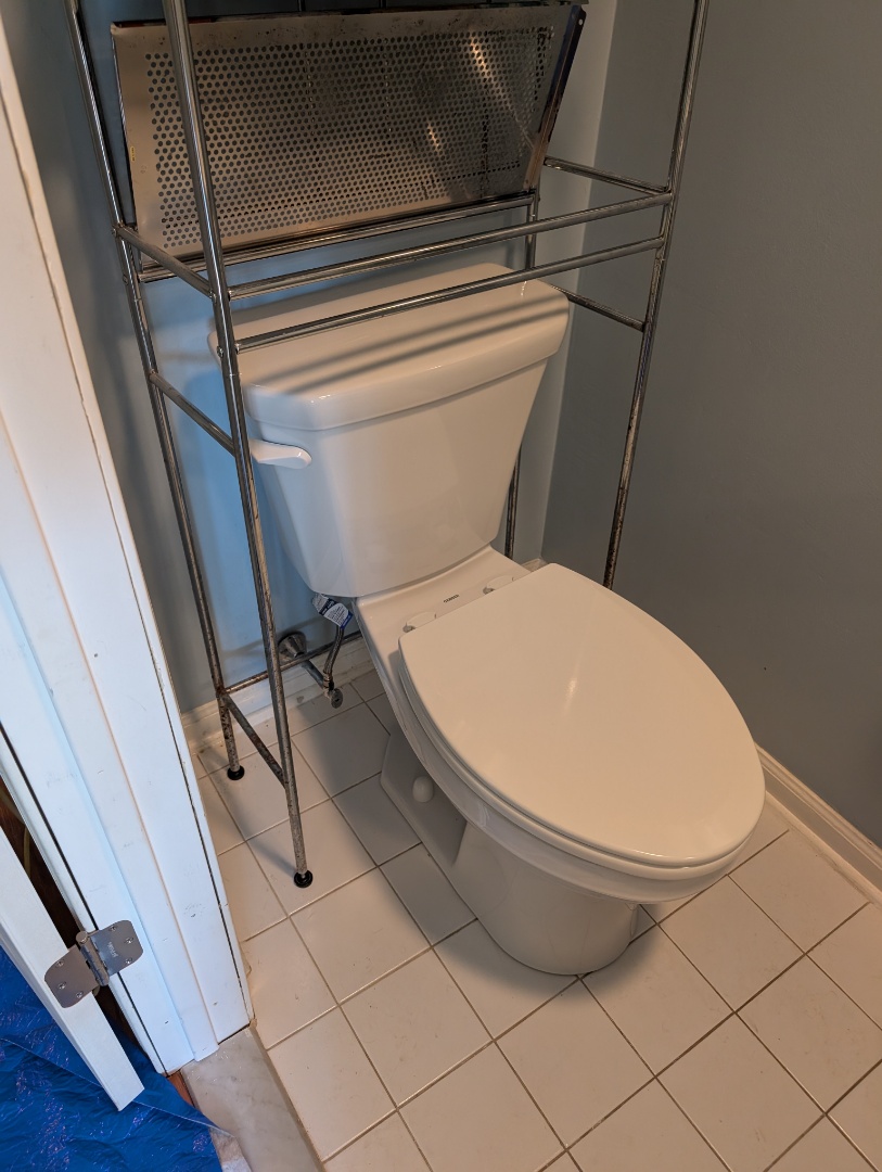 

new toilet install. install two new gerber toilets. toilet replacement. toilet repair. PlumbPRO Services. Blue Bell, PA. 