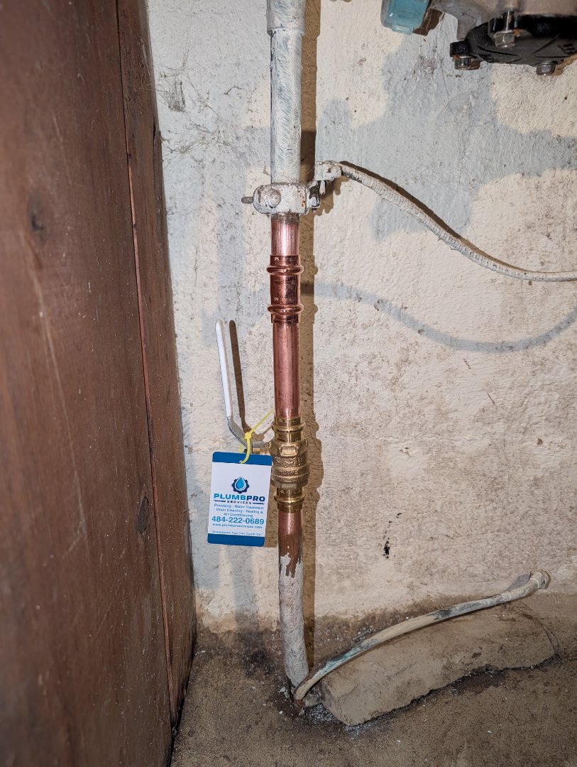 main water shut off valve replacement. replace main water shut off valve. water service repair. water service replacement. install new pressure Reducing Valve. install new PRV. new water service valve. PlumbPRO Services. Glenside, PA. 