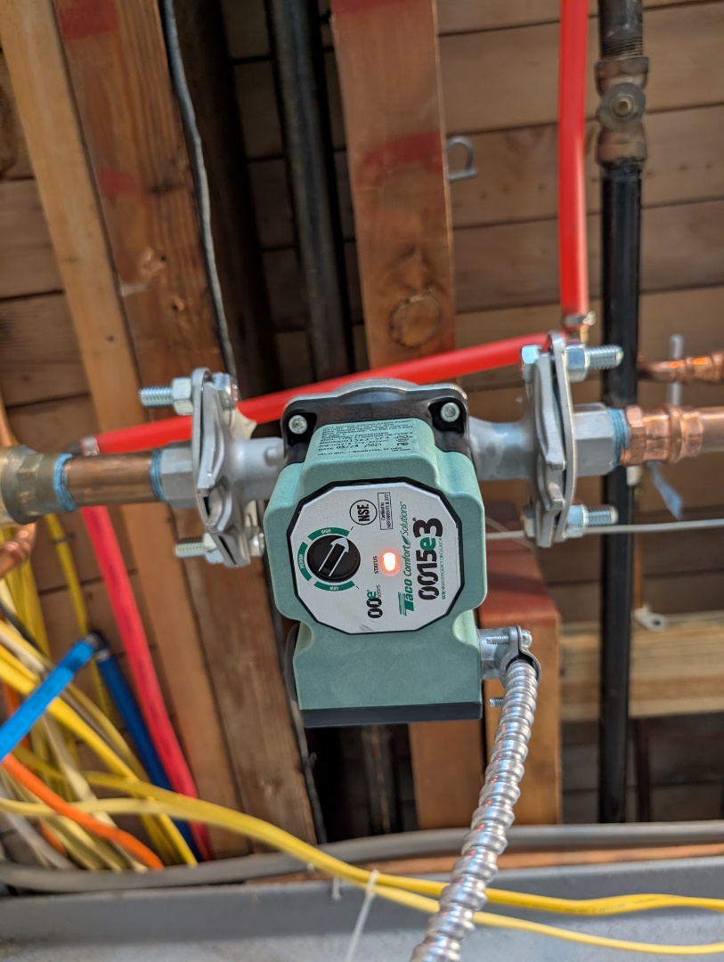 
recirculating pump replacement. hot water recirculating line. PlumbPRO Services. Ambler, PA. 