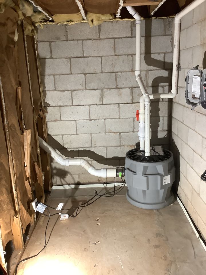 Install a new sewage ejector pump, 2 new bidet seats and a new condensate pump for an air handler. PlumbPro Services. Ambler plumber. 