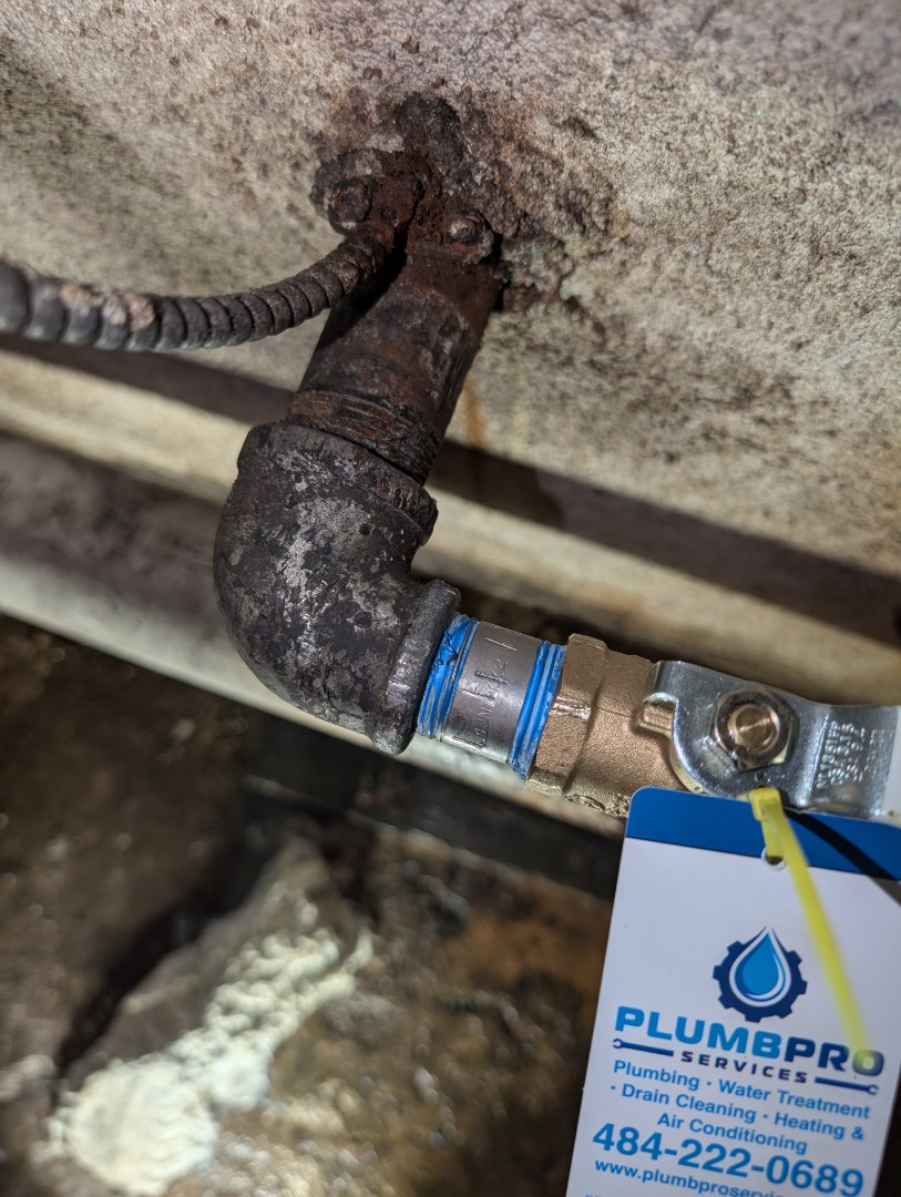 
main valve replacement. replace leaking valve. main water service repair. main water service replacement estimate. water leak. water damage. PlumbPRO Services. Ambler, PA. 