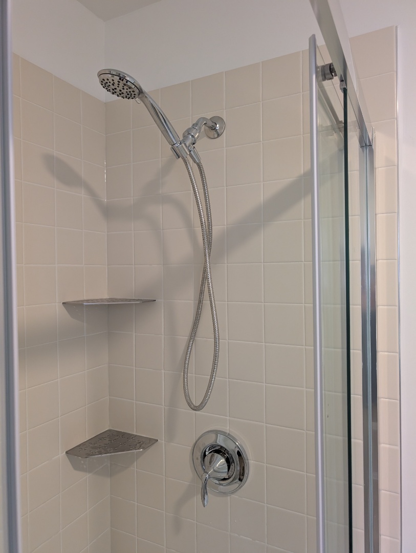 
shower repair. new shower install. install new shower head and trim. bathroom plumbing repair. PlumbPRO Services. Maple Glen, PA. 