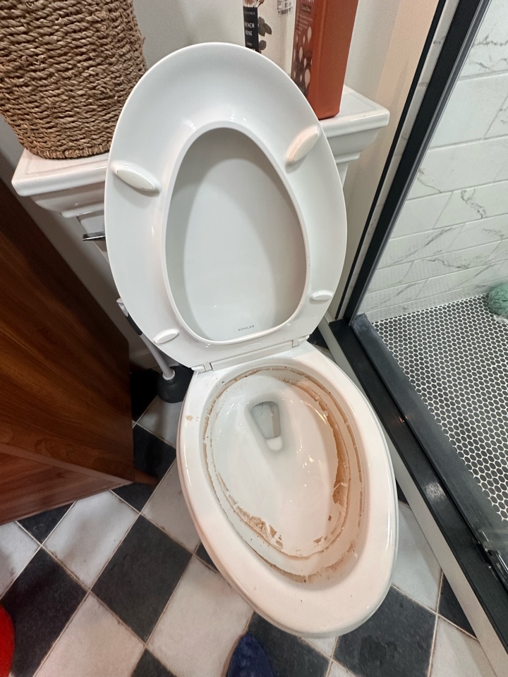 Cleaning of toilet clog in Fort Washington PA. Plumbing. Plumber.