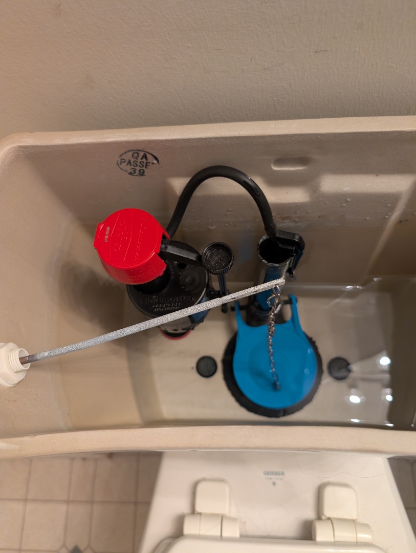 
toilet repair. rebuild toilet. new fill valve and flapper. PlumbPRO Services. Fort Washington, PA. 