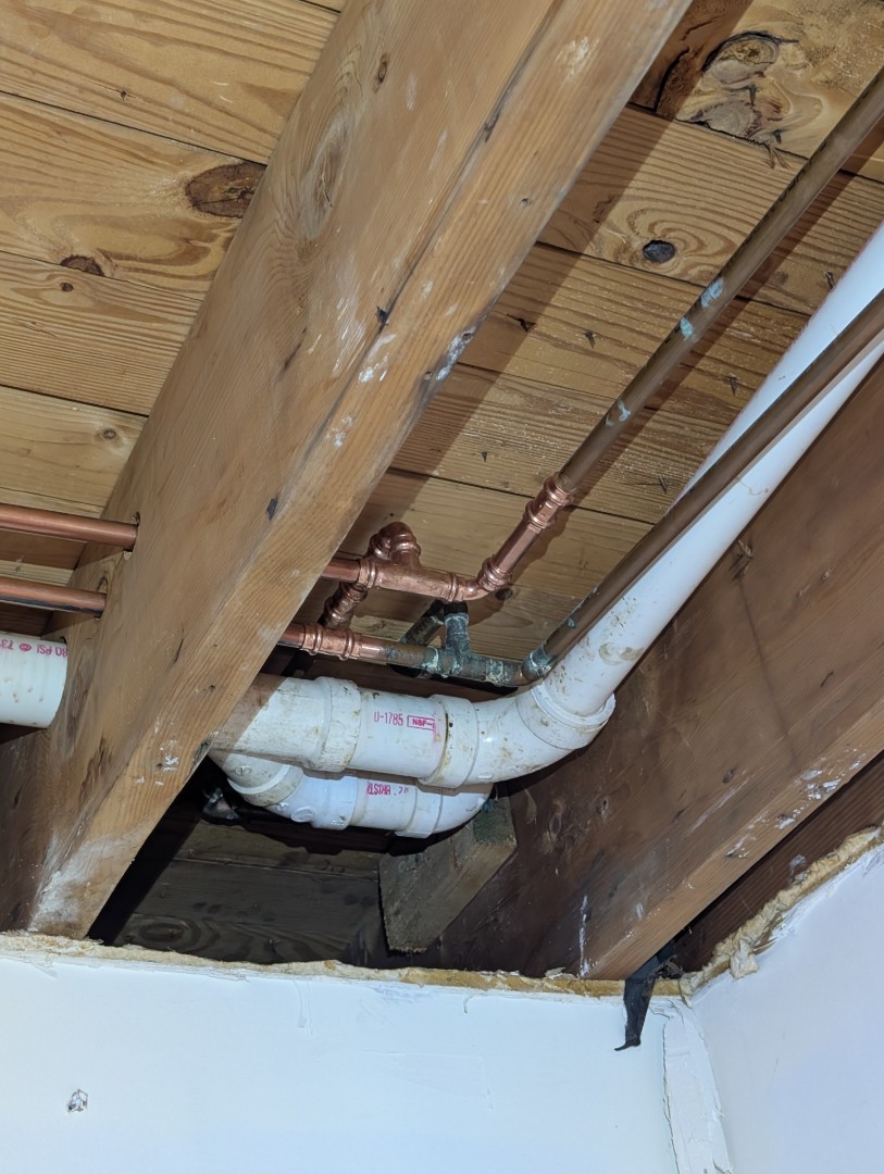 
water line repair. insurance repair. leak through ceiling. PlumbPRO Services. Blue Bell, PA. 