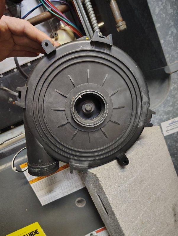 Replaced inducer motor on furnace unit that was previously removed. Customer was advised that due to the motor being already out of the system, full diagnostics were not possible, and further issues may require additional service.