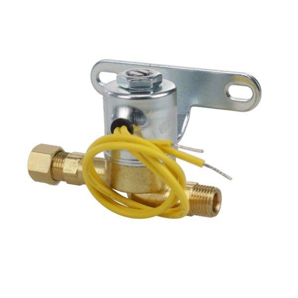 Replaced faulty solenoid valve and transformer on customer's system. Documented repair with images of the electrical switch component and the brass valve assembly with mounting bracket. Notified customer of completed service.