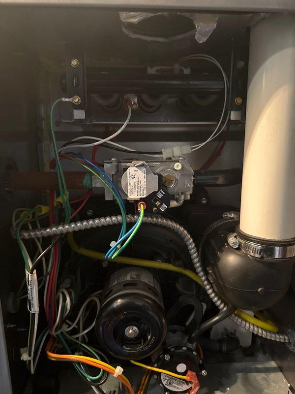Performed annual maintenance on 10-year-old furnace including complete system inspection. Conducted combustion analysis using UEI analyzer to verify proper operation and efficiency. Replaced 16x20x1 air filter and confirmed all components functioning within manufacturer specifications.