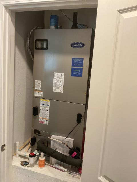 Need to order txv for air handler.
Paid cc.
