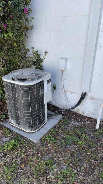 This is the most basic equipment available for purchase today. It uses a single speed compressor and a single speed indoor fan. This unit is the least expensive to initially purchase and install. 
