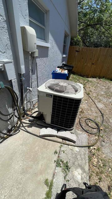 Today we visited because the air conditioning is not working. 

We learned the compressor is the issue. The unit uses R-22 refrigerant, which is now phased out, and the inside unit has a severe mold/mildew issue. The ductwork has mold/mildew growth and seems to be original to the home. Also, there is a vent completely void of ductwork that is open to the attic. 

Since the system requires thousands of dollars in repairs and uses R-22 Freon, the system will need to be replaced. 

**This is a rental property owned by Edward and Kimberly Zerka, we will need homeowner authorization before a replacement can be made.