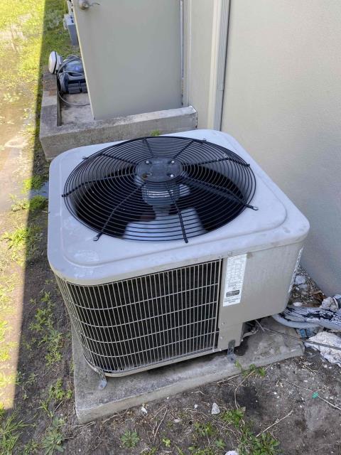 Pull and clean on the Bryant unit on the left side of the office. Also clean off the coil on the backside of the condenser outside.