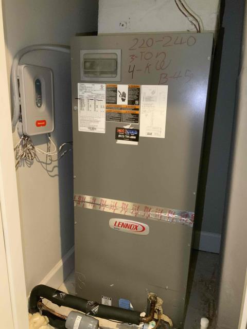 Upon arrival system was cooling. I inspected unit and found some water in drain line. I flushed drain line with water and chemical and vacuum. System is draining good with no issues. Drain line was very clogged pulled out a lot of stuff. Checked pressures and temperatures and everything is looking good. Customer paid $189 with check #2156. 