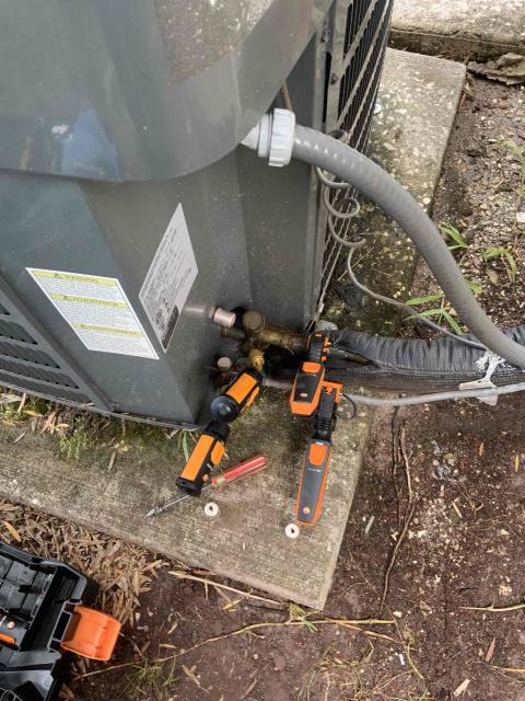 I was called to a home to inspect a home air conditioner that was not cooling. Upon arrival, I found that the system was not cooling. I checked the unit and found that the customer had turned off all the breakers. I turned the breakers back on and only the fan was working. I inspected the outside unit and found a defective capacitor. I replaced the 45/5 capacitor and the system kicked back on and started cooling. I checked the temperatures and pressures and everything was looking good. The customer paid $155.70 with a card.