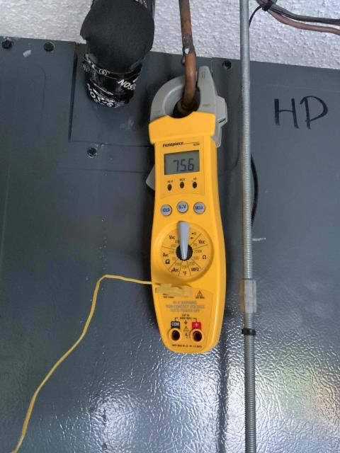 I arrived at the customer's home to inspect their air conditioner. I checked the pressures, superheat, and subcooling of the unit. I also checked the temperatures and delta T to ensure everything was functioning correctly. I noticed that the superheat and delta T were 19 degrees, which is within the normal range. However, I was unable to inspect the ductwork in the attic due to the customer's boxes blocking the way. I informed the customer that the past few days have been humid due to the rain, and I recommended that they pay for the service today.