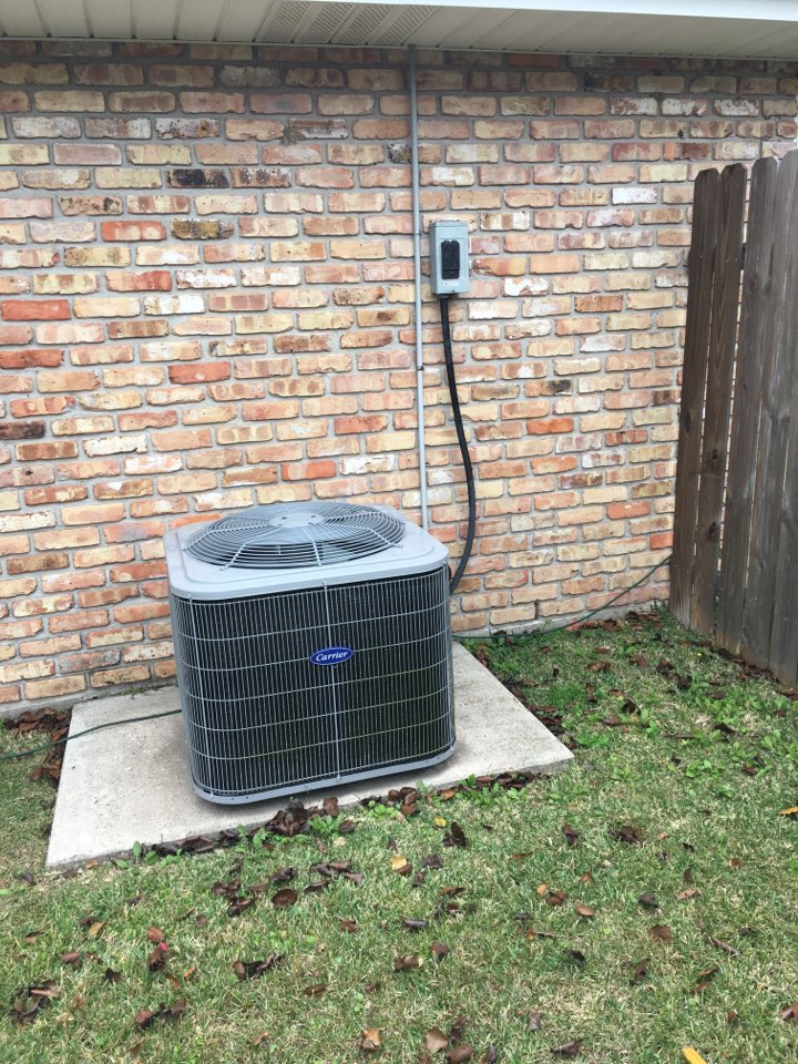 Fall check, heater inspection on two year old carrier system in Thibodaux 