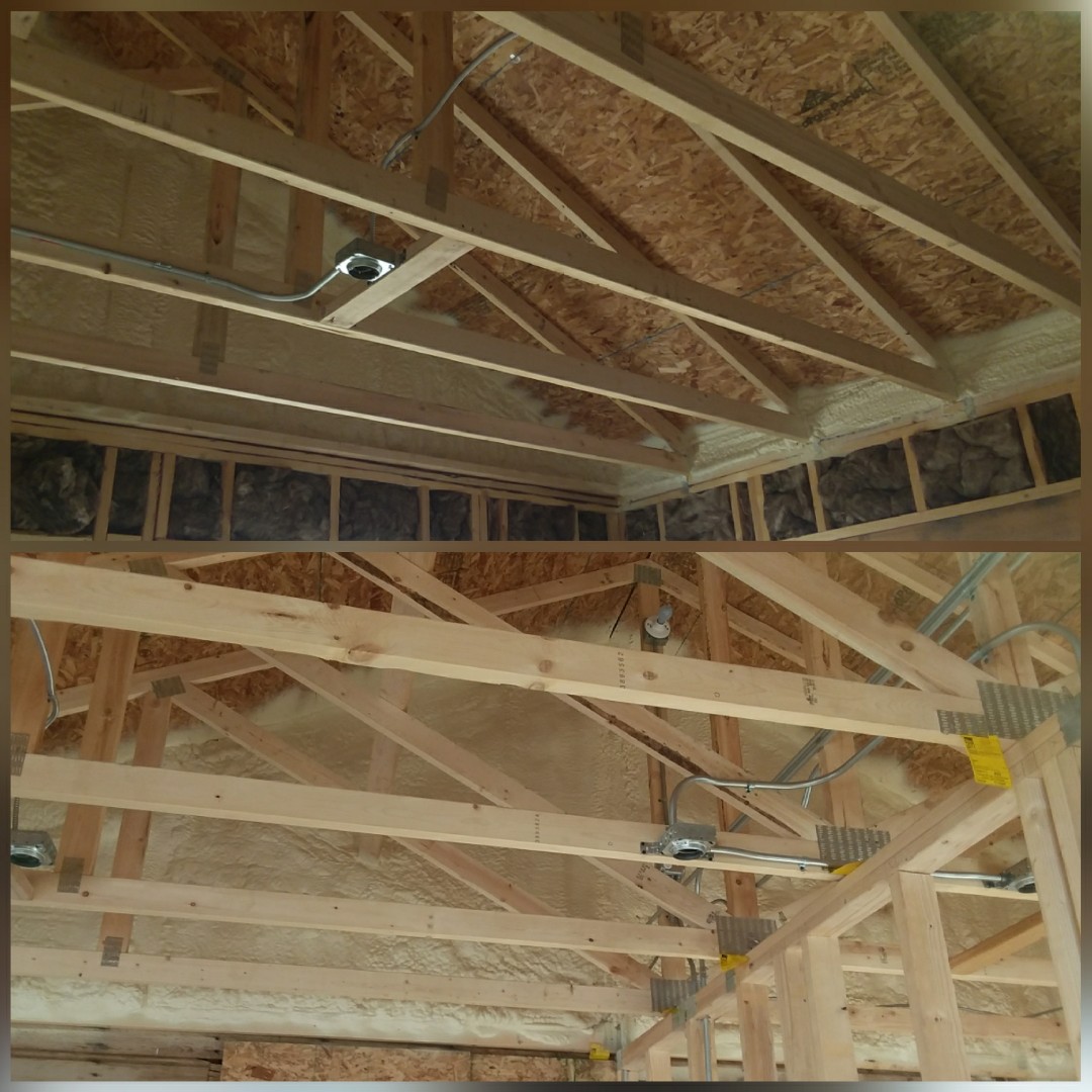 Spray foam gable end walls 2 inch closed cell in Kersey 