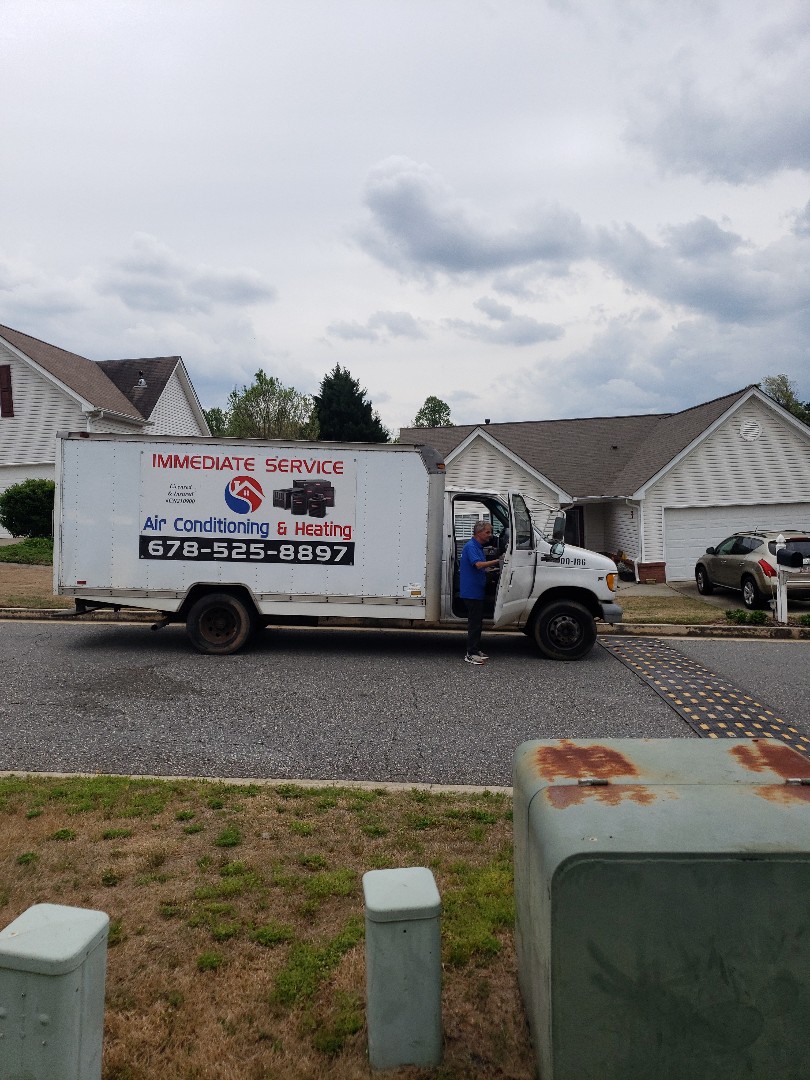Dawsonville, GA - System tune up, add freon, new thermostat. Dawsonville, GA - System tune up, add freon, new thermostat.