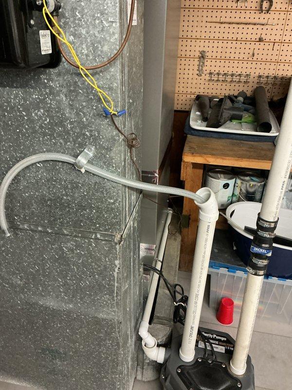 Successfully installed a Lennox EL297UH090 furnace with a 1620 media air cleaner in the client's utility space. System was properly connected to the existing condensate drainage and electrical systems, with all components secured and operational per manufacturer specifications.