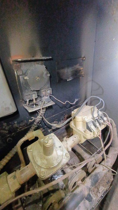 Responded to no heat call for aging furnace system. Upon inspection, identified severe flame rollout damage that had compromised essential wiring components. Repaired damaged connections and adjusted combustion system to eliminate rollout condition, restoring safe heating operation. Also inspected non-functioning water heater as requested by customer.