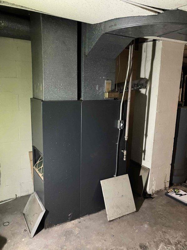 Responded to service call for non-functional HVAC system with history of flame rollout issues that damaged wiring. Upon inspection, found aging furnace with visible corrosion at electrical connection points and terminal blocks. Determined complete system replacement necessary due to safety concerns and extensive damage to electrical components. Prepared comprehensive replacement quote for customer consideration.