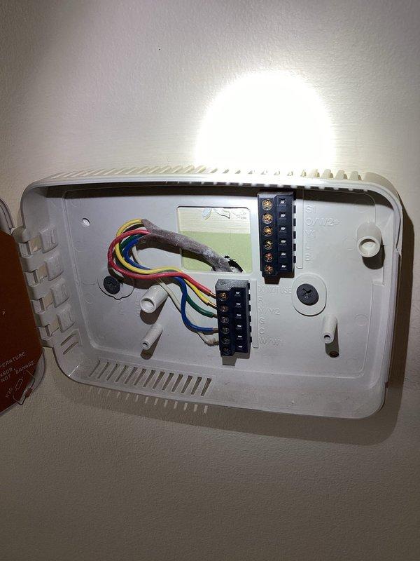 Successfully installed Honeywell Home ProSeries T-6 programmable thermostat after multiple rescheduled appointments. Completed proper wiring connections to the HVAC system and confirmed unit is functioning correctly with heat setting at 64°F.