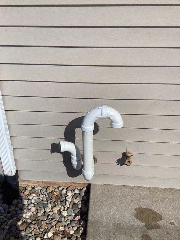 Successfully completed installation of a complete HVAC system including a Lennox ML196UH045XE36BK furnace, ML13KC1-024 condensing unit, CK40ct-30B cased coil, and T4 thermostat. Properly installed outdoor condensing unit on concrete pad with appropriate electrical connections and configured PVC condensate drain line with P-trap. Connected system to existing return air filter and verified proper operation of all components.