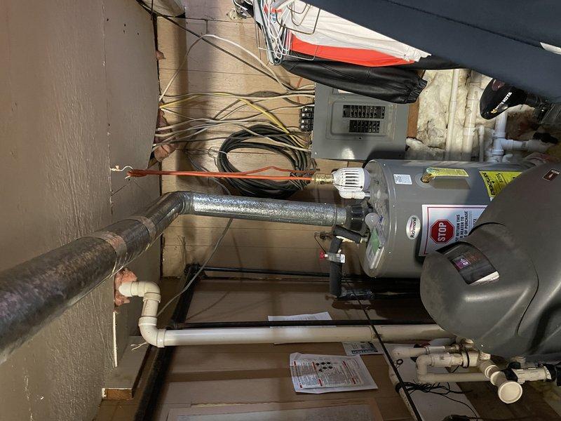 Conducted gas leak detection and pressure testing on residential gas line servicing the stove, which was improperly connected. Identified faulty connection points, repaired the gas line to eliminate leakage hazard, and performed final pressure test to confirm system integrity in this 60-year-old home.