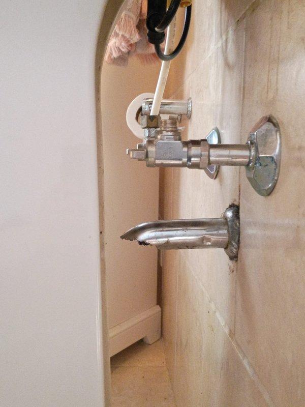 Responded to service request for bathroom faucet installation. Customer provided Kohler faucet which was successfully installed on white pedestal sink. Verified proper functionality of both hot and cold water handles and ensured no leaks at connection points.