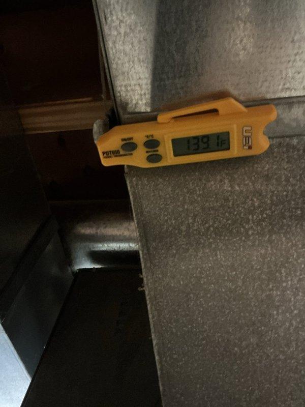 Successfully installed a Lennox EL297UH070 high-efficiency furnace with T6 thermostat and 1610 media filter. Conducted comprehensive temperature testing during startup, with supply temperature reaching 199°F and return temperature measuring 123.2°F, confirming proper system operation and heat exchange.