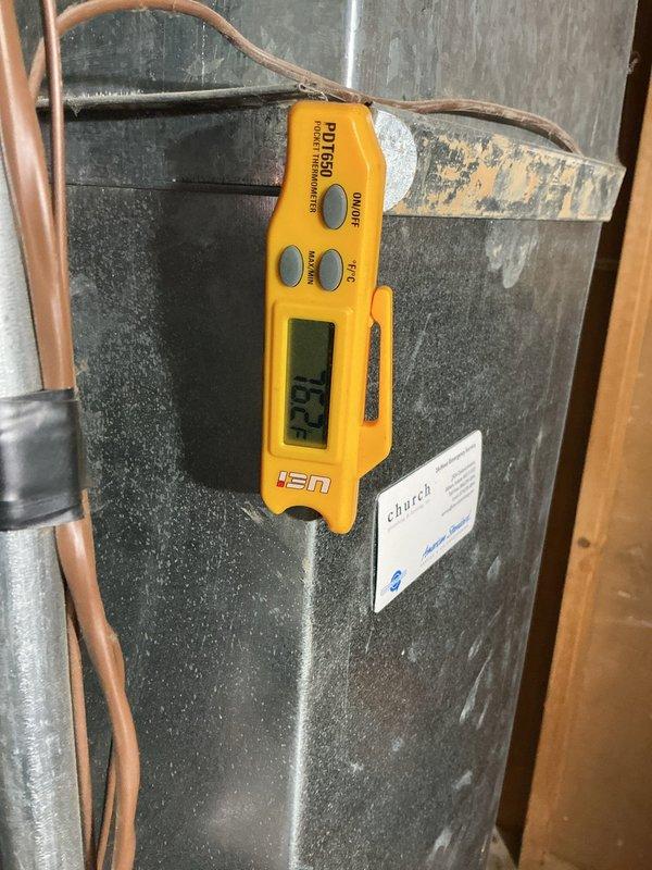 Successfully installed a Lennox EL297UH070 high-efficiency furnace with T6 thermostat and 1610 media filter. Conducted comprehensive temperature testing during startup, with supply temperature reaching 199°F and return temperature measuring 123.2°F, confirming proper system operation and heat exchange.