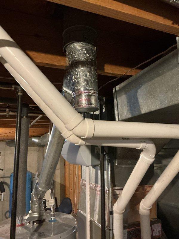 Successfully installed a complete HVAC system in an unfinished basement, including a Lennox EL297UH070 furnace, EL18KCV-036 condensing unit, CK40CT-30/36 cased coil, and 600 by-pass humidifier. Completed first-time PVC venting installation with new line set and thermostat wire, and installed non-WiFi T6 Thermostat for system control.