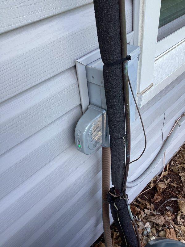 Performed scheduled A/C maintenance on residential system, including inspection of outdoor condenser unit. Observed some dust accumulation on condenser coils, which was cleaned to maintain proper airflow and system efficiency. Replaced standard 14x20x1 air filter as part of routine maintenance protocol. All connections and mounting hardware for exterior components were verified secure, including the weatherproof electrical connections and insulated refrigerant lines.