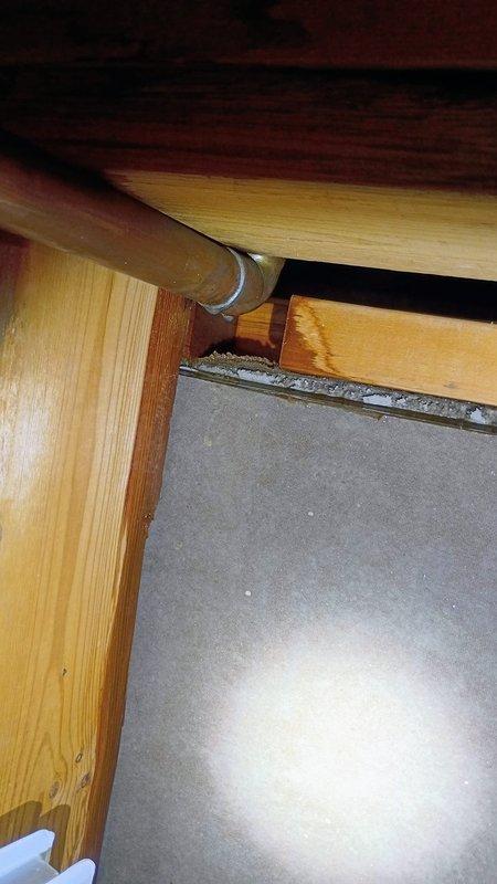 Returned to address recurring leak at exterior hose bib that was previously serviced. Inspected copper piping and connections in basement utility area where the hose bib line runs through wooden framing. Identified source of continued water seepage at the pipe joint and elbow connection. Repaired the leaking hose bib assembly, secured copper piping with proper brackets, and verified all connections were watertight with no active leaks upon completion.
