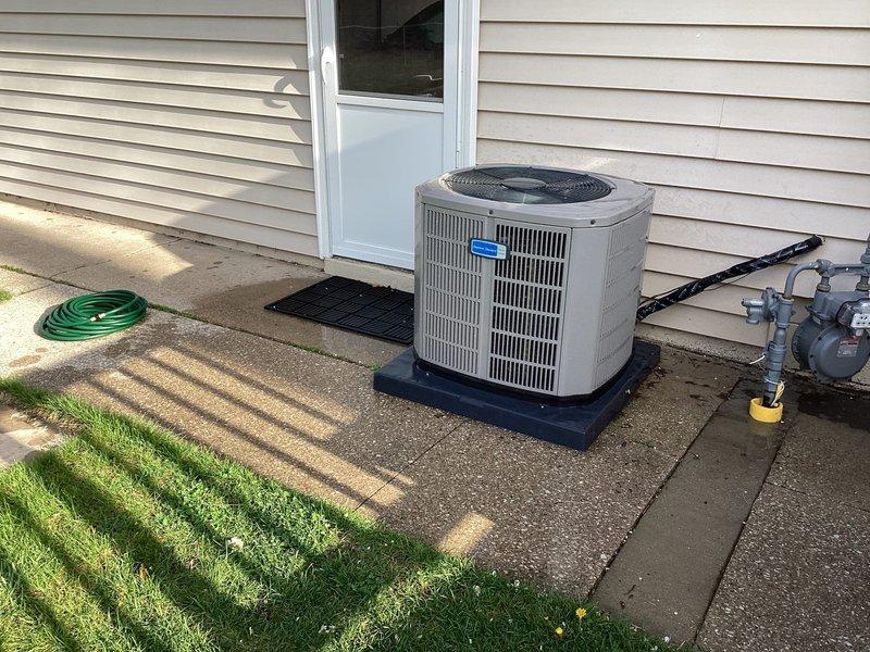 Completed scheduled air conditioning maintenance on American Standard Silver Series condenser unit per HVAC membership agreement. Performed comprehensive system inspection including cleaning condenser coils, checking refrigerant levels, testing electrical connections, and verifying proper operation of all components. Unit operating within normal parameters with no issues identified.