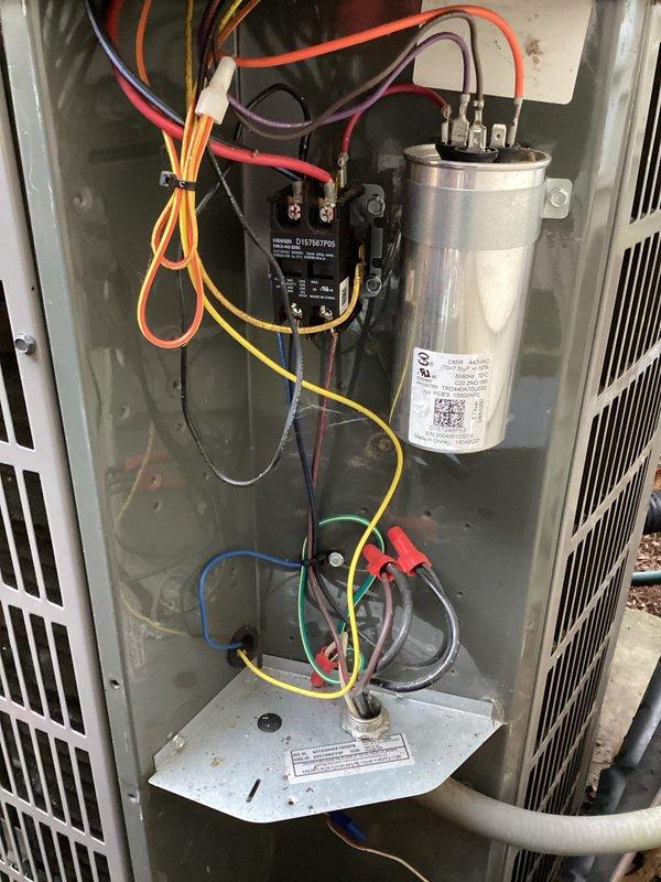 Completed Gold Level planned maintenance on residential HVAC system. Performed comprehensive inspection of outdoor condenser unit, accessing electrical compartment to test and verify proper operation of capacitor and contactor components. All electrical connections were inspected, system components tested with diagnostic equipment, and unit confirmed to be operating within normal parameters. Customer advised that filter is not included in service and maintenance agreement renews 2/27.