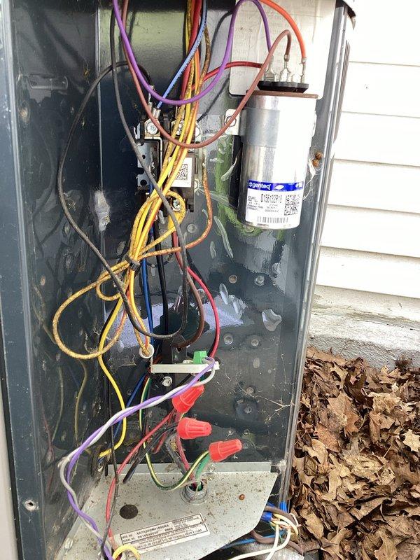 Completed planned air conditioning maintenance per membership agreement. Performed comprehensive system inspection of outdoor condenser unit, including electrical components, capacitor testing, and verification of all wire connections within control panel. Cleaned condenser coils, verified proper airflow through louvered vents, and confirmed unit operational status on concrete pad.