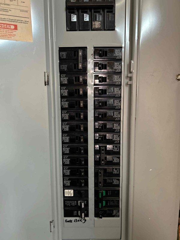 Conducted comprehensive HVAC replacement estimate for non-functional residential system. Evaluated existing outdoor condensing unit positioned against exterior wall with adequate clearance measurements documented at 50" and 56" from surrounding structures. Assessed electrical infrastructure including main distribution panel with multiple circuit breakers and outdoor disconnect boxes, confirming compatibility for potential system upgrade. Discussed equipment options ranging from air conditioning only replacement to complete HVAC system installation, with financing possibilities presented for homeowner consideration.