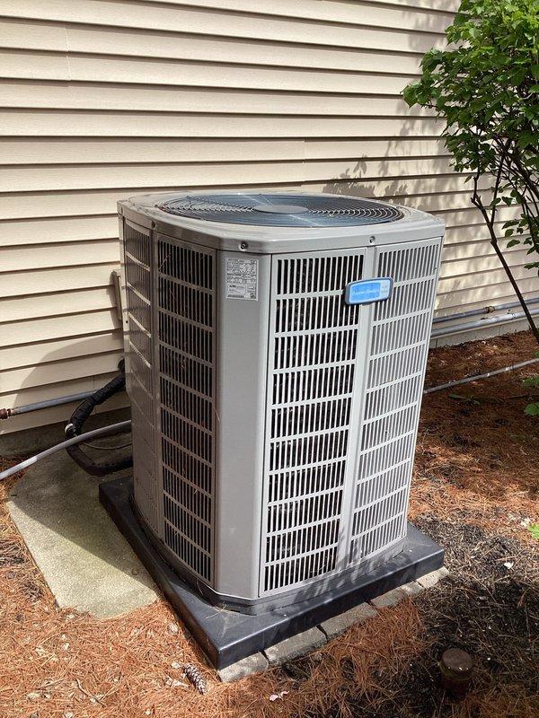 Completed planned air conditioning maintenance per membership agreement. Performed comprehensive system inspection including electrical components, capacitor, contactor, and control module within outdoor unit enclosure. All wiring connections verified secure, unit operating within normal parameters with no deficiencies noted.