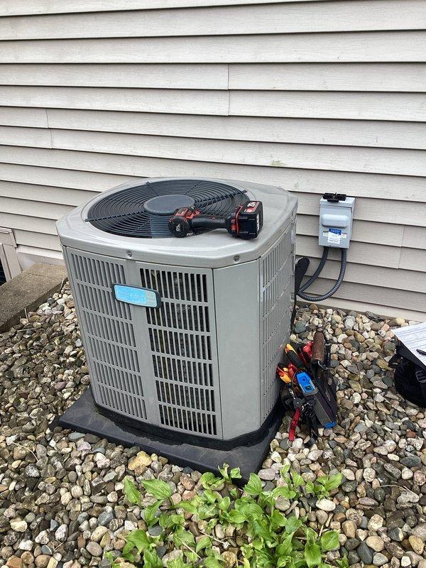 Completed scheduled air conditioning maintenance per HVAC membership agreement. Performed comprehensive inspection of outdoor condenser unit, including examination of electrical components, capacitor, and wiring connections within the electrical compartment. All components found to be in proper working condition with no immediate service needs identified.