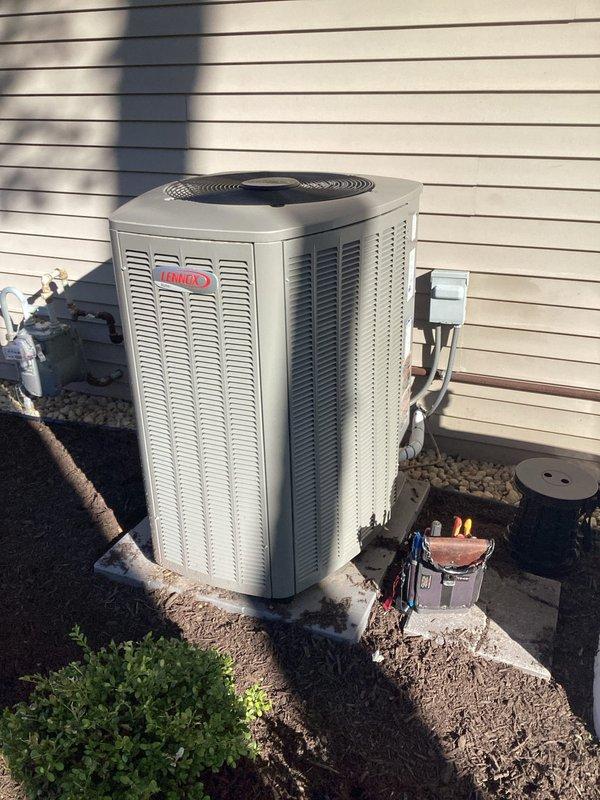 Completed planned air conditioning maintenance under HVAC membership agreement. Replaced heavily soiled 20x25x4 air filter that had been missed during previous service visit, as evidenced by significant discoloration and debris accumulation. Performed standard maintenance procedures on outdoor condenser unit, inspecting refrigerant lines, electrical connections, and overall system operation. Unit operating within normal parameters upon completion of service.