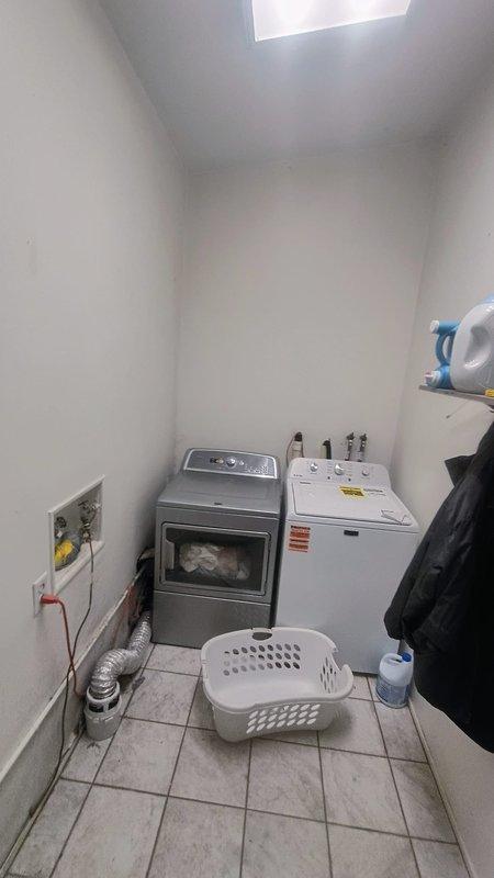 Conducted on-site assessment for dryer vent ductwork replacement in residential laundry room. Evaluated existing metal ductwork configuration in basement utility area and laundry space, documented current installation routing from dryer unit through ceiling joists to exterior termination point, and provided detailed estimate for complete dryer exhaust system replacement with proper materials and code-compliant installation.