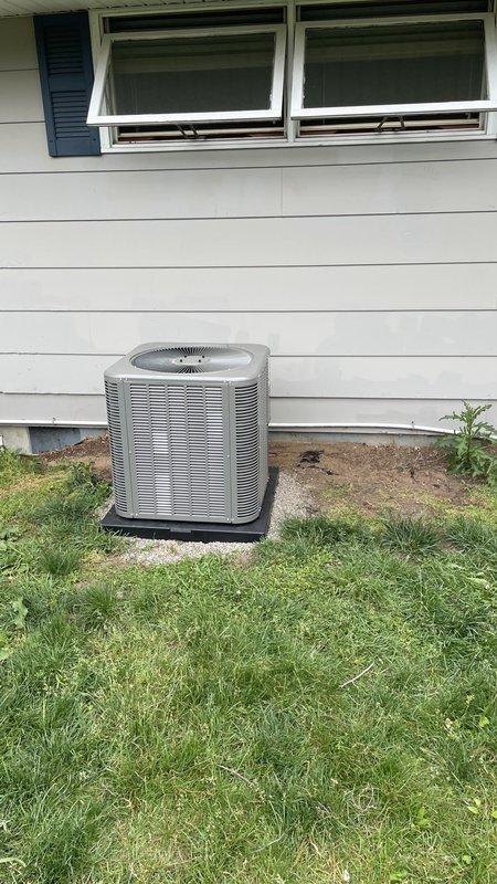 Completed full HVAC system installation in residential basement mechanical room, installing new Lennox ML180 high-efficiency gas furnace and Lennox ML13 air conditioning condenser unit on exterior pad. Connected all necessary ductwork, refrigerant lines, electrical wiring, and condensate drainage; reused existing thermostat per customer request. Verified proper system operation, airflow, and refrigerant charge; all equipment tested and functioning within manufacturer specifications.