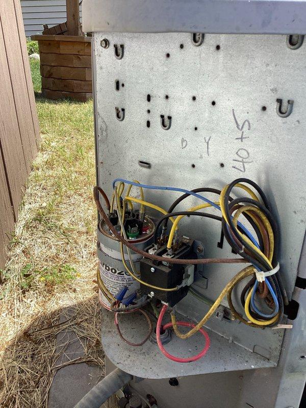 Completed scheduled air conditioning maintenance per HVAC membership agreement. Performed comprehensive inspection of outdoor condensing unit, including examination of electrical components, capacitor, and wiring connections. Inspected indoor evaporator coil assembly, copper refrigerant lines, and heat exchanger. All components found to be operating within normal parameters with typical age-related wear patterns observed on exterior surfaces and internal hardware.