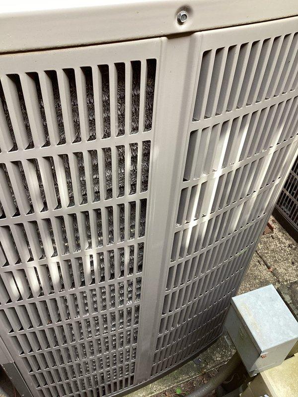 Completed comprehensive preventive maintenance on two residential air conditioning systems per manufacturer specifications. Performed thorough inspection, cleaning, and servicing of both outdoor condenser units including coil cleaning to remove accumulated dirt and debris, filter replacement, refrigerant level verification, electrical connection testing, and capacitor evaluation. Replaced humidifier pads on both systems to ensure optimal humidity control and indoor air quality for the upcoming season. All equipment tested and confirmed operating within normal parameters upon completion.