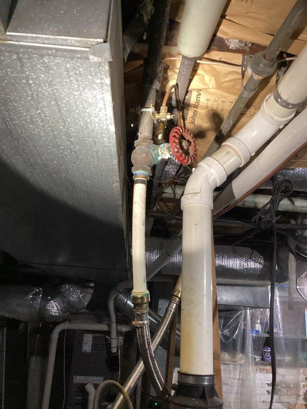 Responded to service call for 10-year-old A.O. Smith tanked water heater producing insufficient hot water. Upon inspection, evaluated unit condition and verified operational status of all components including gas valve, burner assembly, thermostat, and pressure relief valve. Assessed water heater performance in basement utility area alongside existing HVAC system. Documented equipment configuration including piping connections, shut-off valves, and venting system. Customer advised of findings and unit status following diagnostic evaluation.
