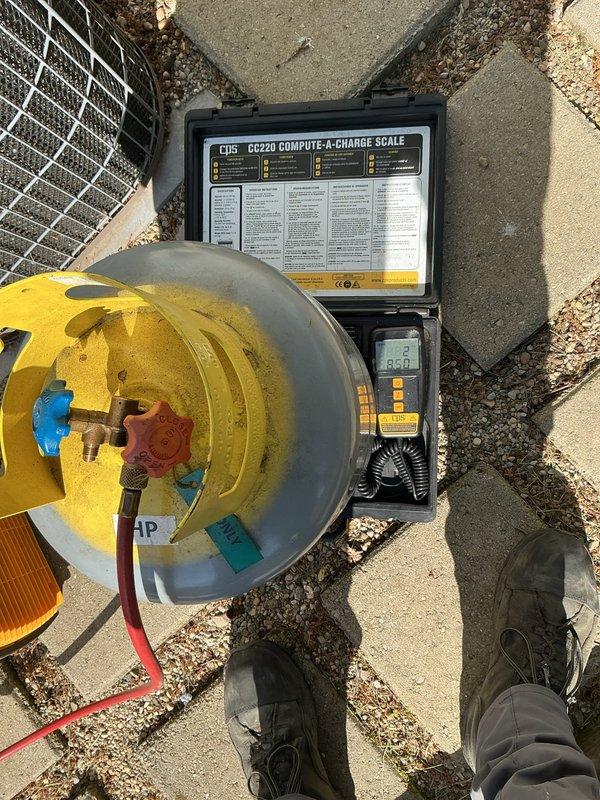 Installed Lennox ML13KC1-030 condensing unit with ADP HUD approved uncased coil at property. Reused existing thermostat for system control. Evacuated and charged system to manufacturer specifications using refrigerant recovery equipment and precision charging scale, ensuring proper refrigerant levels for optimal performance and efficiency.